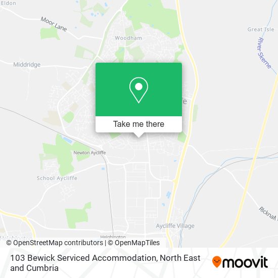 103 Bewick Serviced Accommodation map