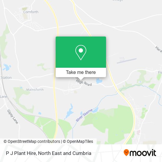 P J Plant Hire map