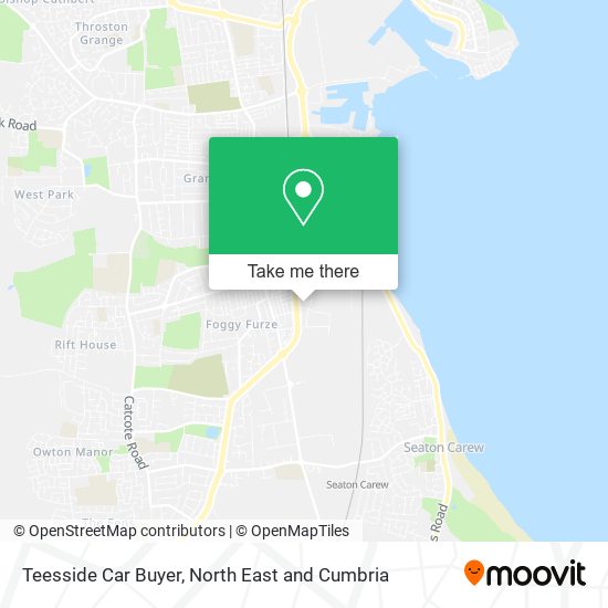 Teesside Car Buyer map