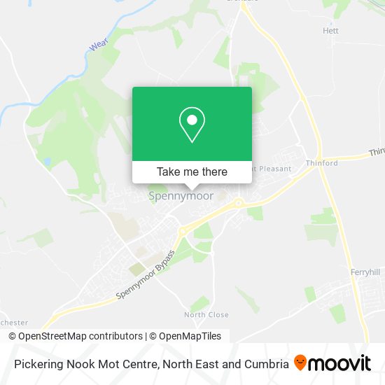 Pickering Nook Mot Centre map