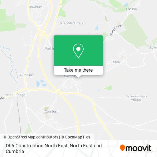 Dh6 Construction North East map