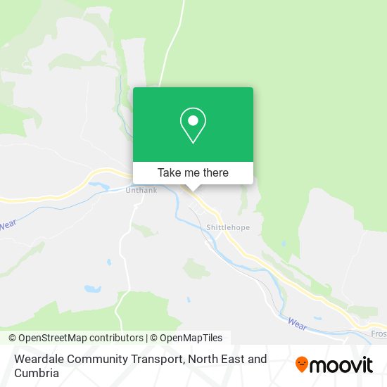 Weardale Community Transport map
