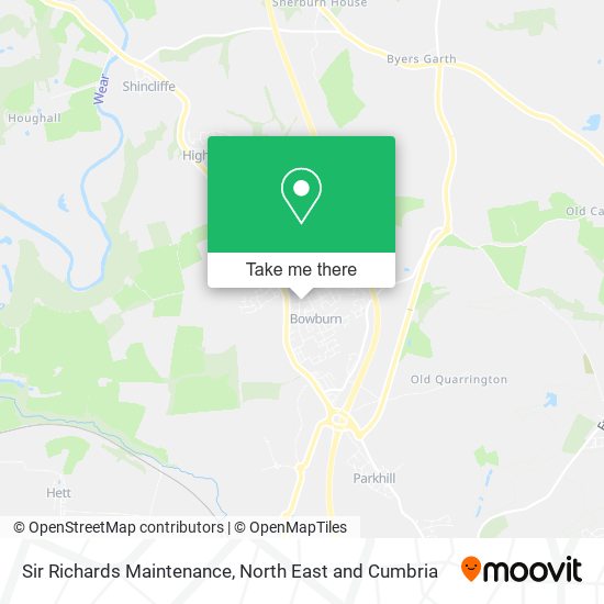 Sir Richards Maintenance map