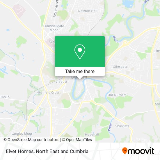 Elvet Homes map