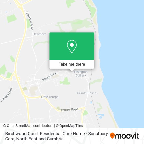 Birchwood Court Residential Care Home - Sanctuary Care map