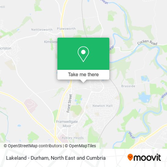 Lakeland - Durham map