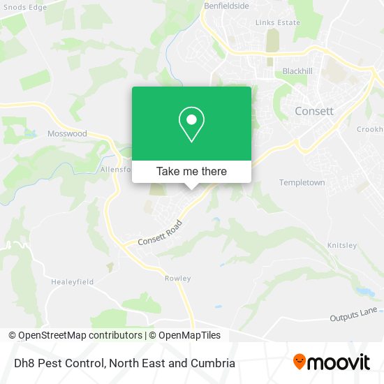 Dh8 Pest Control map