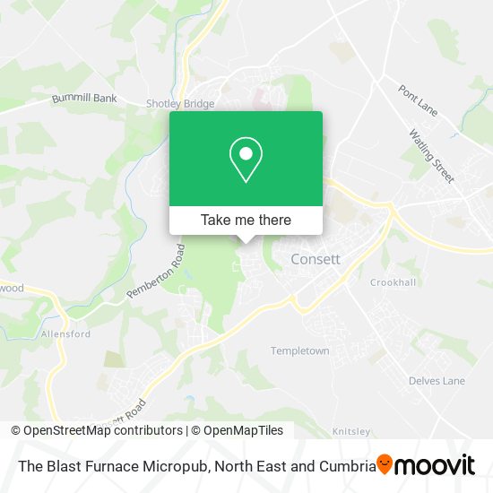 The Blast Furnace Micropub map