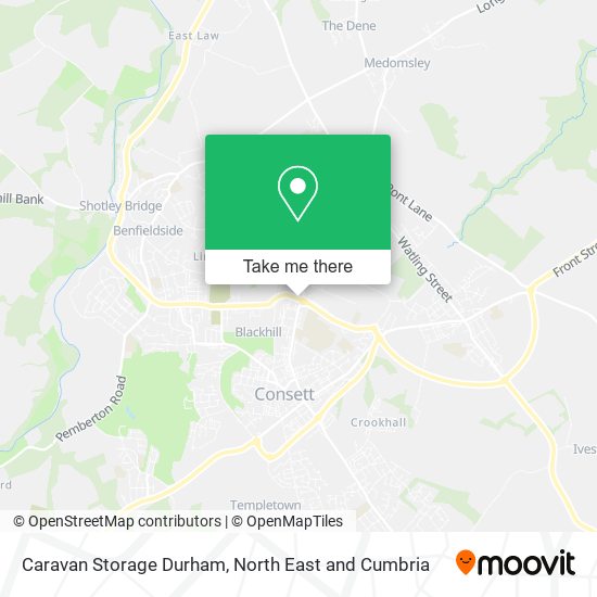 Caravan Storage Durham map