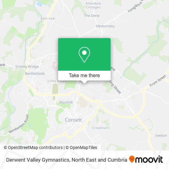 Derwent Valley Gymnastics map