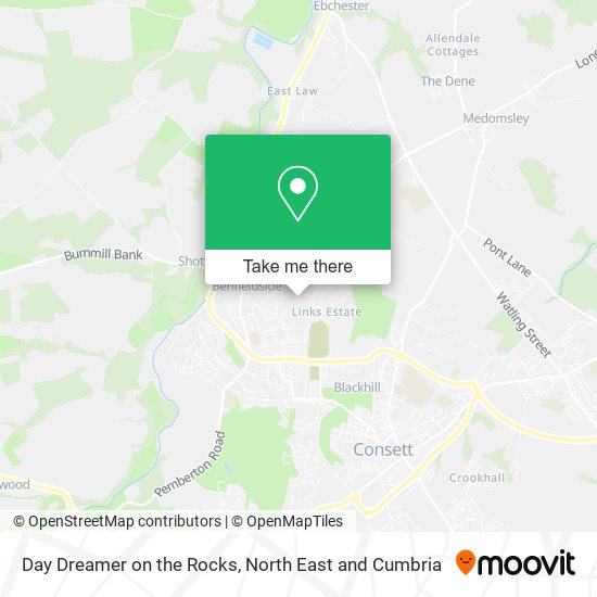 Day Dreamer on the Rocks map