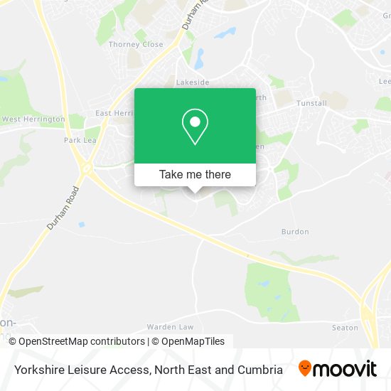 Yorkshire Leisure Access map