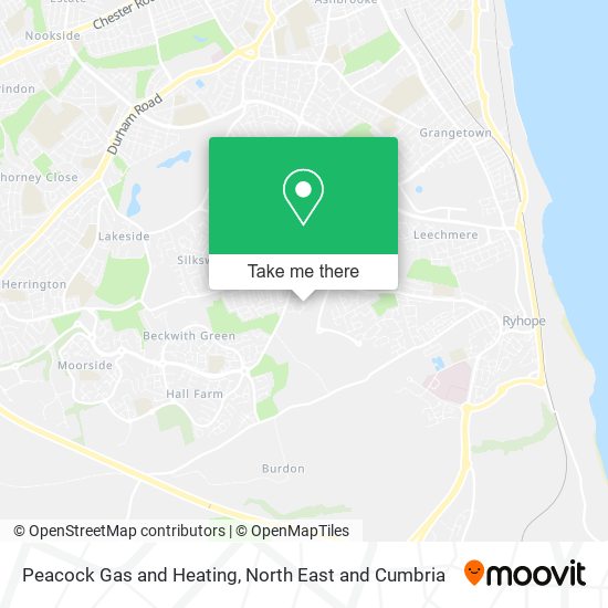 Peacock Gas and Heating map