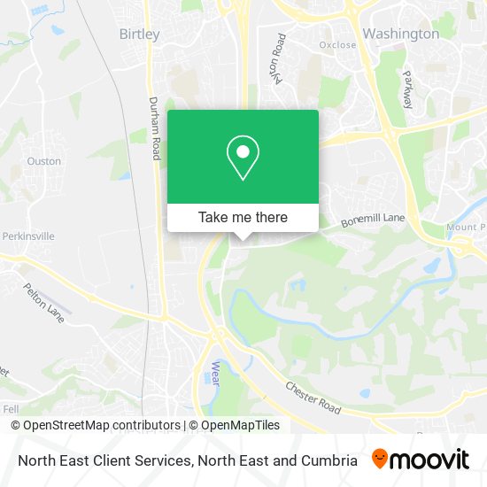 North East Client Services map