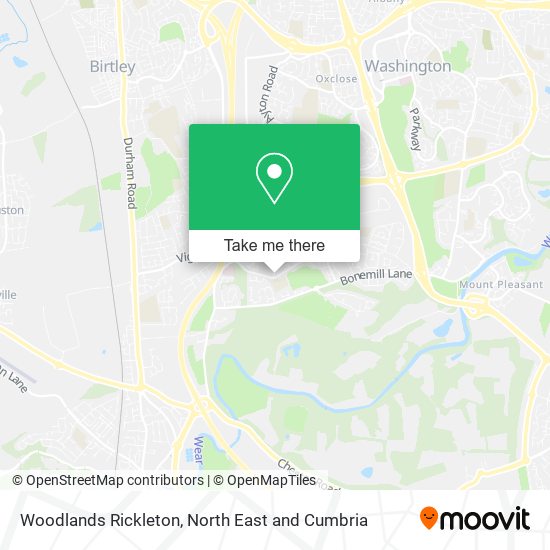 Woodlands Rickleton map