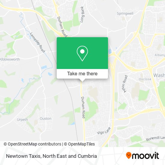 Newtown Taxis map