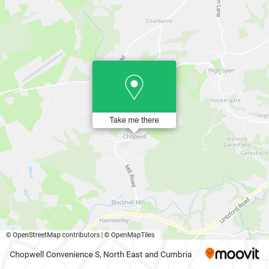 Chopwell Convenience S map