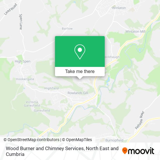 Wood Burner and Chimney Services map