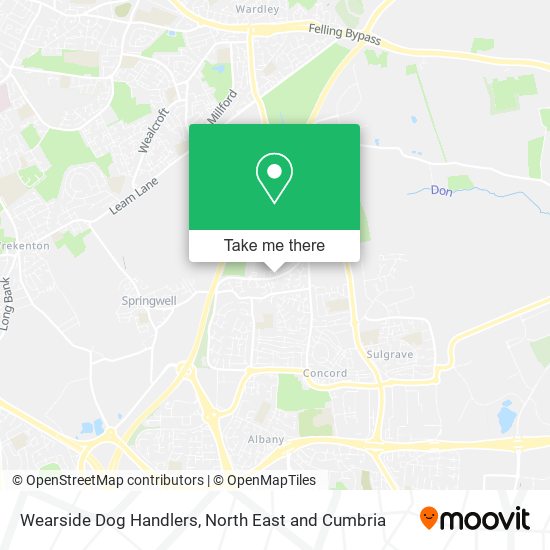 Wearside Dog Handlers map