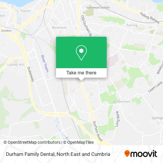 Durham Family Dental map