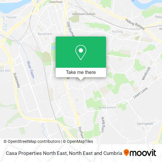 Casa Properties North East map