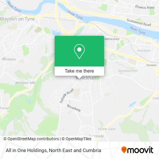 All in One Holdings map
