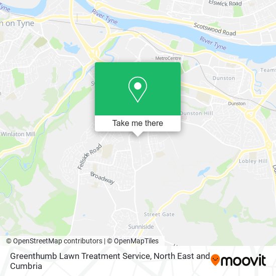 Greenthumb Lawn Treatment Service map