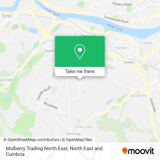 Mulberry Trading North East map