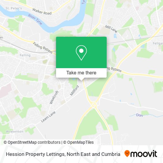 Hession Property Lettings map