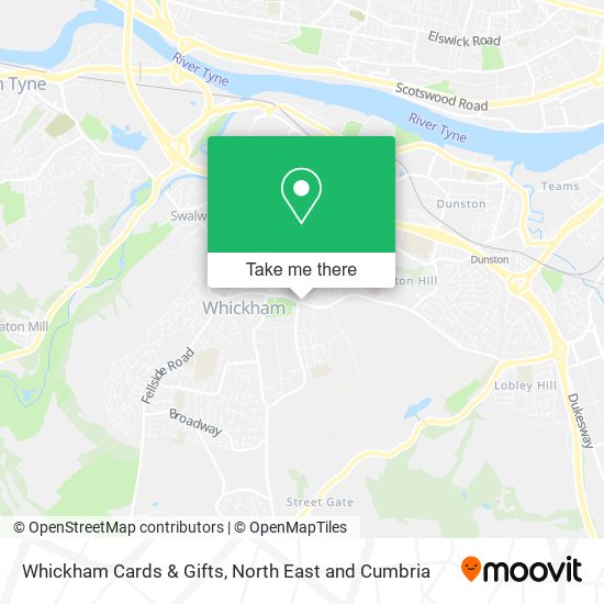 Whickham Cards & Gifts map