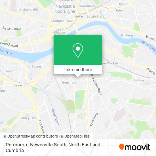 Permaroof Newcastle South map