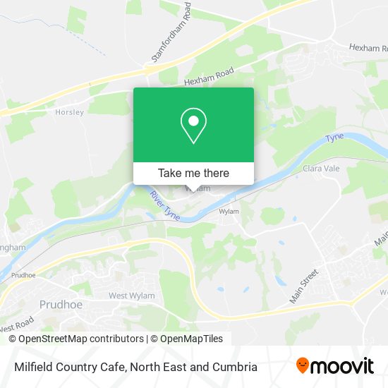 Milfield Country Cafe map