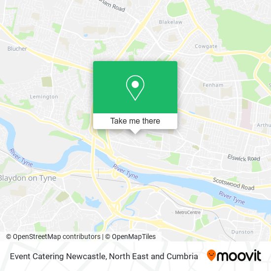 Event Catering Newcastle map