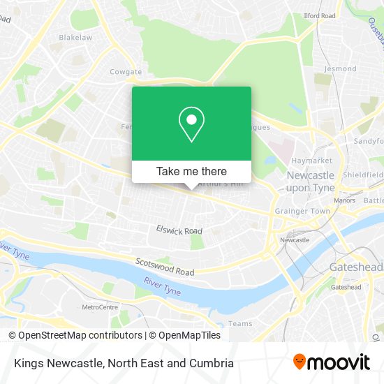 Kings Newcastle map