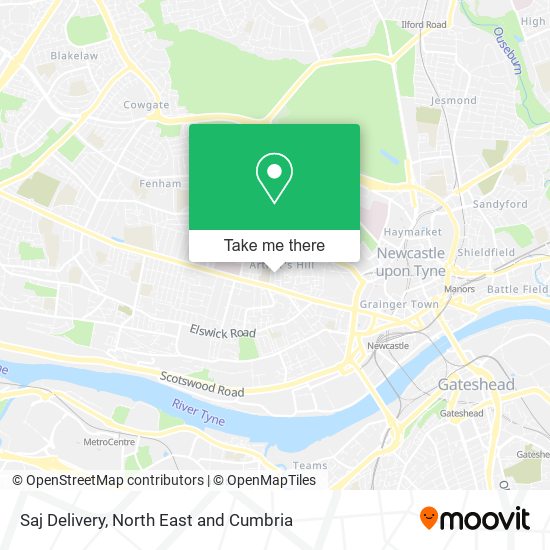 Saj Delivery map