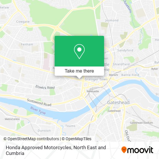 Honda Approved Motorcycles map