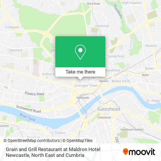 Grain and Grill Restaurant at Maldron Hotel Newcastle map