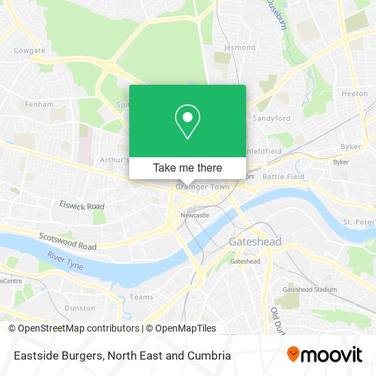 Eastside Burgers map
