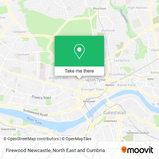 Firewood Newcastle map