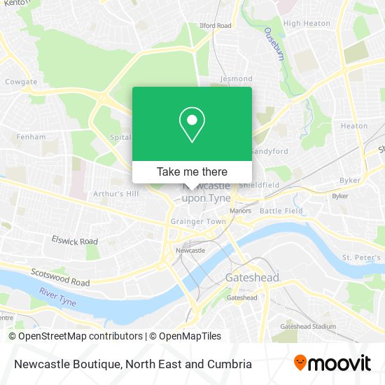 Newcastle Boutique map