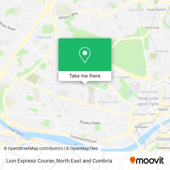 Lion Express Courier map