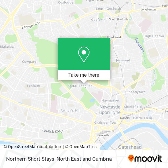 Northern Short Stays map