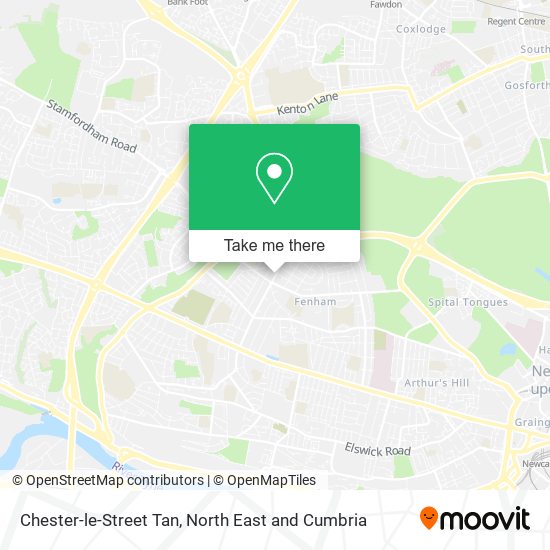 Chester-le-Street Tan map