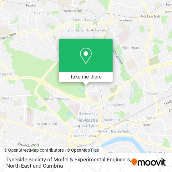 Tyneside Society of Model & Experimental Engineers map