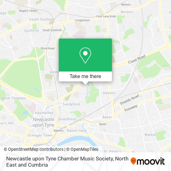 Newcastle upon Tyne Chamber Music Society map