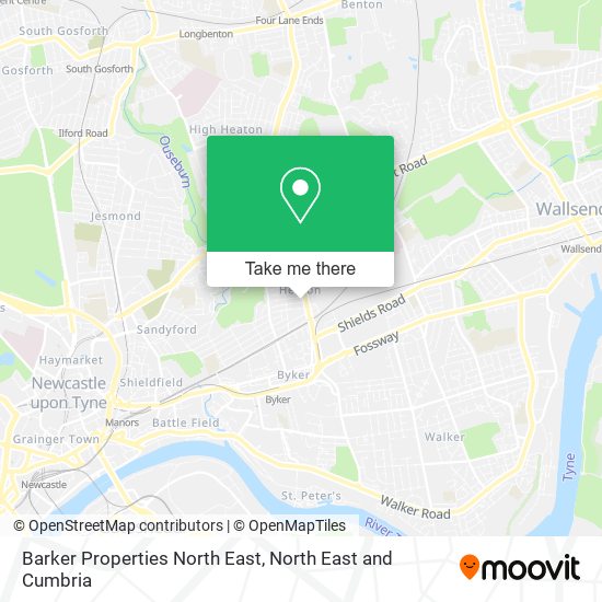 Barker Properties North East map