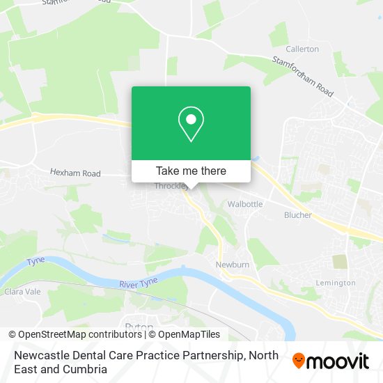 Newcastle Dental Care Practice Partnership map