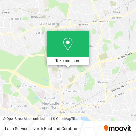 Lash Services map