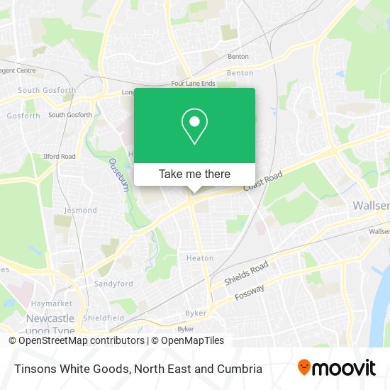 Tinsons White Goods map
