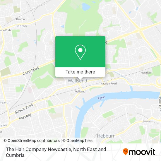 The Hair Company Newcastle map